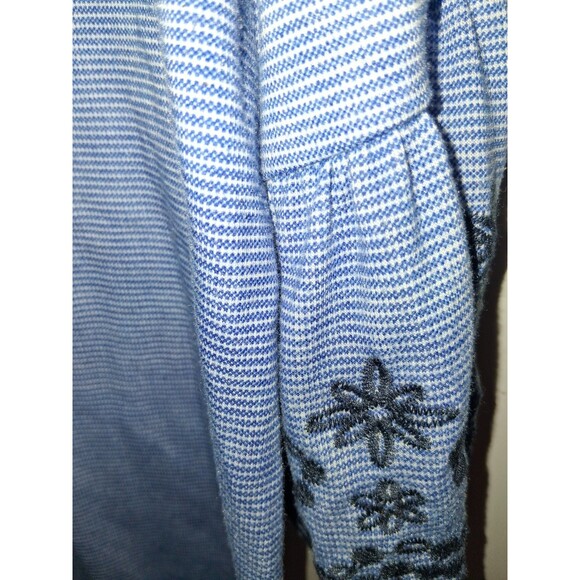 Signature Studio Striped Embroidered 3/4 Sleeve Blouse Sz 2X - Picture 2 of 3